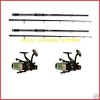 2 Carp Fishing Rods with Carp Fishing Reels Lineaeffe